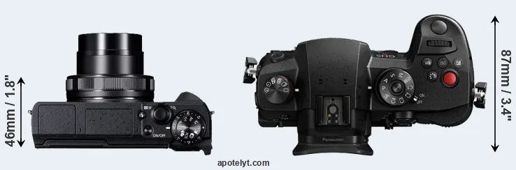 Compare G5X Mark II versus GH5 II top