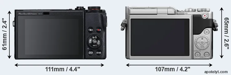 Comparison G5X Mark II or GX850 rear