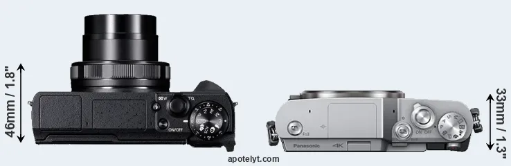 Compare G5X Mark II versus GX850 top