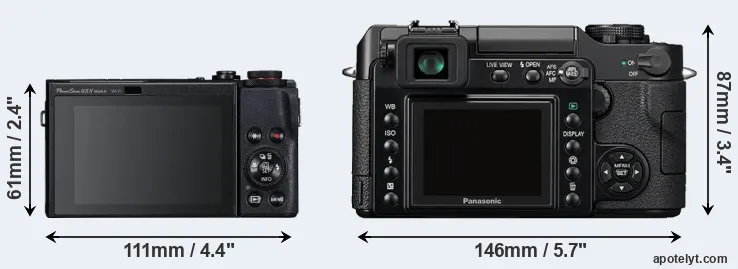 Comparison G5X Mark II or L1 rear