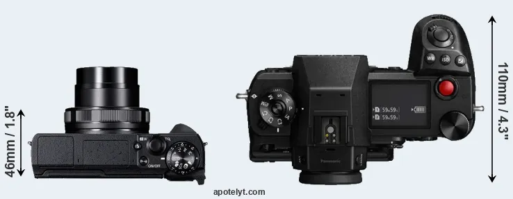 Compare G5X Mark II versus S1H top