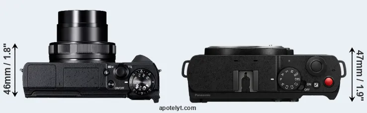 Compare G5X Mark II versus S9 top