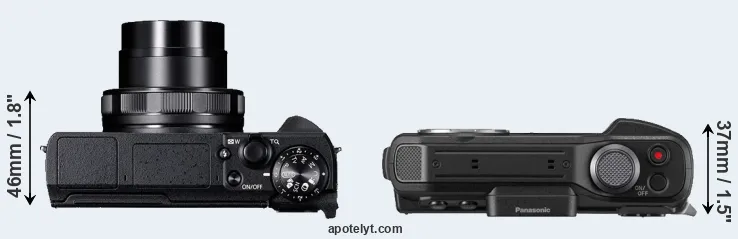 Compare G5X Mark II versus TS7 top