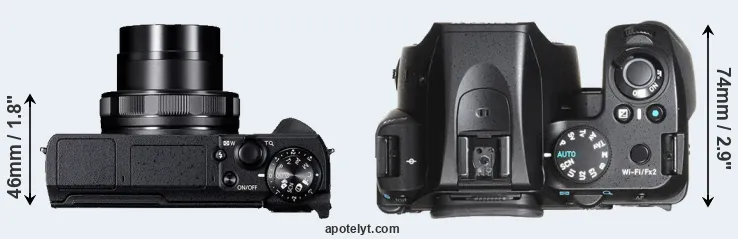 Compare G5X Mark II versus K-70 top