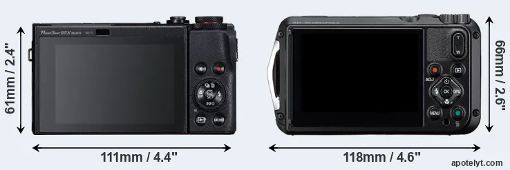 Comparison G5X Mark II or WG-8 rear