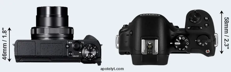 Compare G5X Mark II versus NX30 top