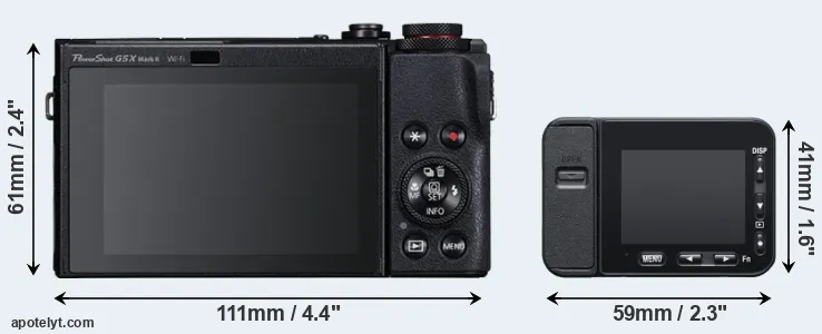 Comparison G5X Mark II or RX0 II rear