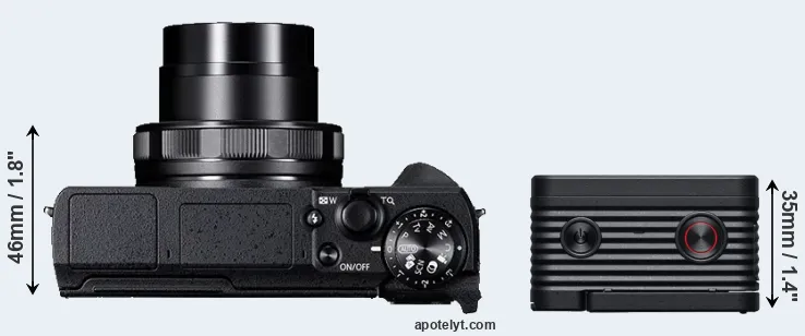 Compare G5X Mark II versus RX0 II top