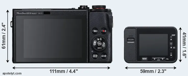 Comparison G5X Mark II or RX0 rear