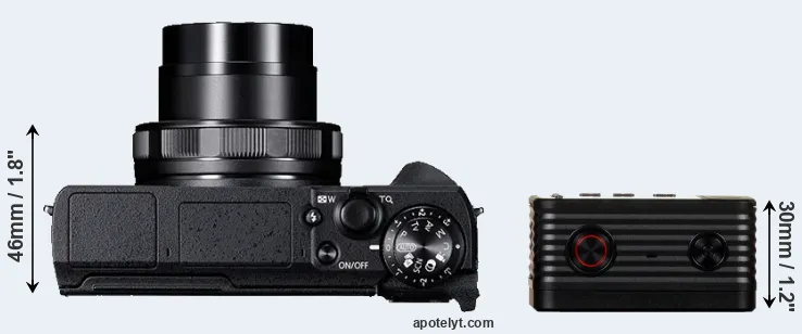 Compare G5X Mark II versus RX0 top