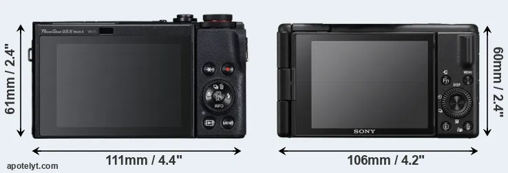 Comparison G5X Mark II or ZV-1 II rear