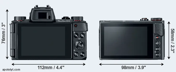 Comparison G5X or G9X Mark II rear