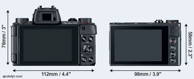 Comparison G5X or G9X rear