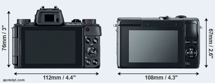 Comparison G5X or M100 rear