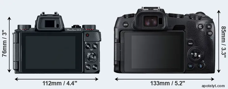Comparison G5X or RP rear