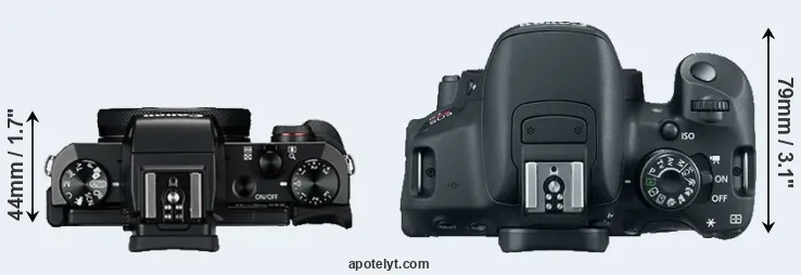 Compare G5X versus T5i top