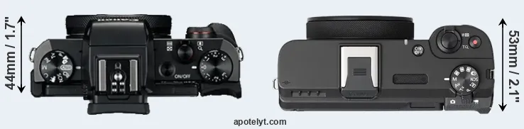Compare G5X versus V1 top