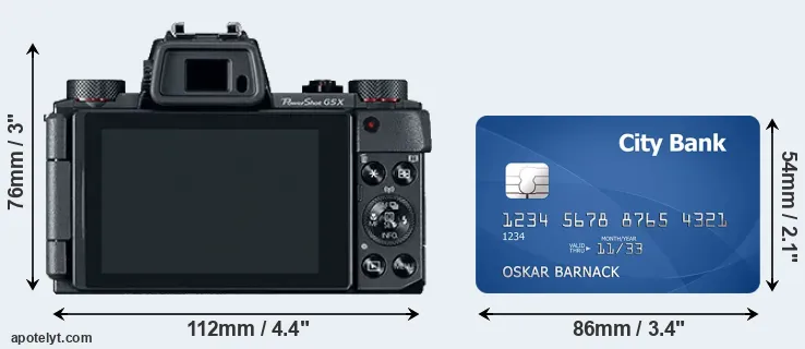 G5X and credit card rear side