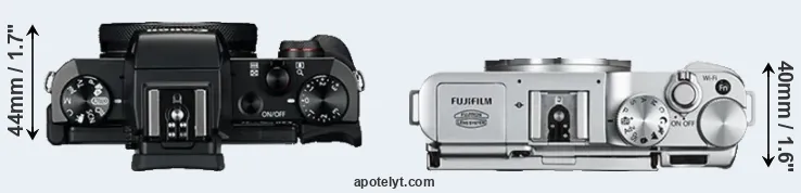 Compare G5X versus X-A2 top
