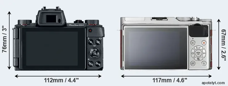 Comparison G5X or X-A3 rear