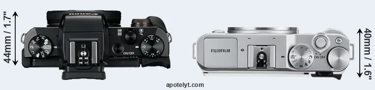 Compare G5X versus X-A3 top