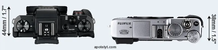 Compare G5X versus X-E1 top
