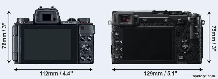 Comparison G5X or X-E2 rear
