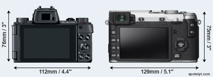 Comparison G5X or X-E2S rear