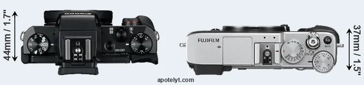 Compare G5X versus X-E2S top