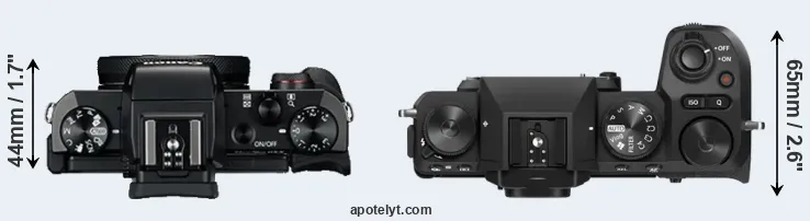 Compare G5X versus X-S20 top