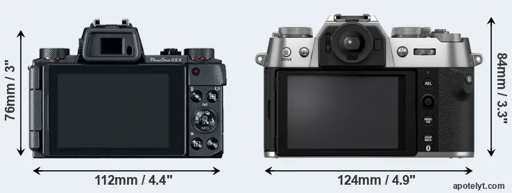 Comparison G5X or X-T50 rear