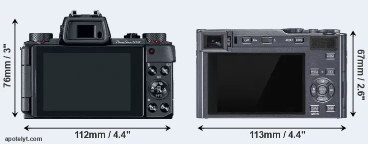 Comparison G5X or C-LUX rear