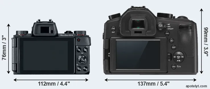 Comparison G5X or V-LUX Typ 114 rear
