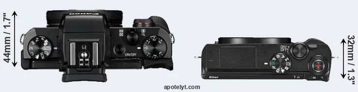 Compare G5X versus J5 top