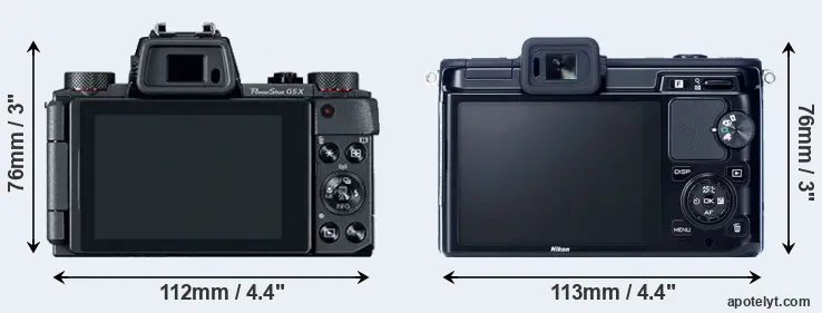 Comparison G5X or V1 rear