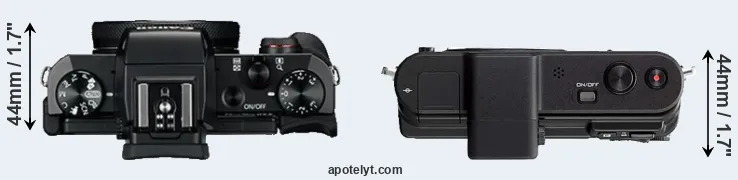 Compare G5X versus V1 top