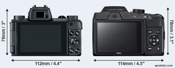 Comparison G5X or B500 rear