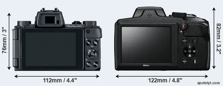 Comparison G5X or B600 rear