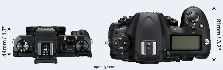 Compare G5X versus D500 top