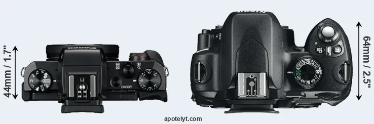 Compare G5X versus D60 top