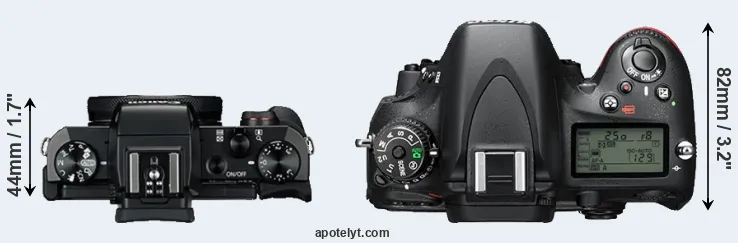 Compare G5X versus D610 top
