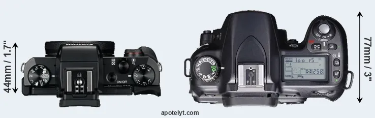 Compare G5X versus D80 top