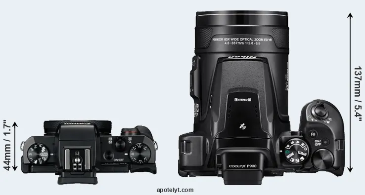 Compare G5X versus P900 top
