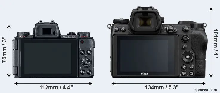 Comparison G5X or Z7 rear