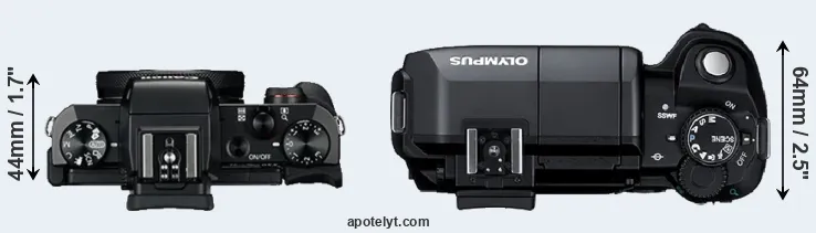 Compare G5X versus E-300 top
