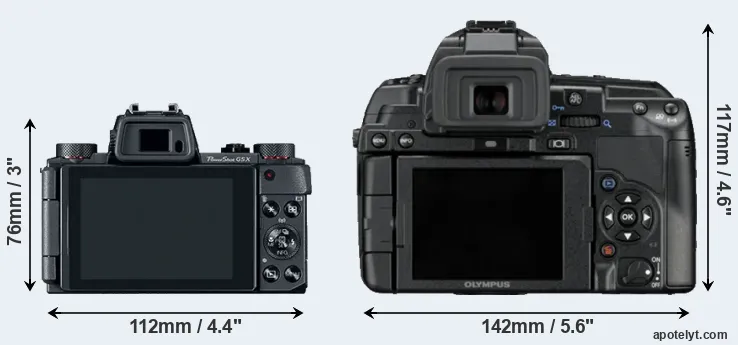 Comparison G5X or E-5 rear