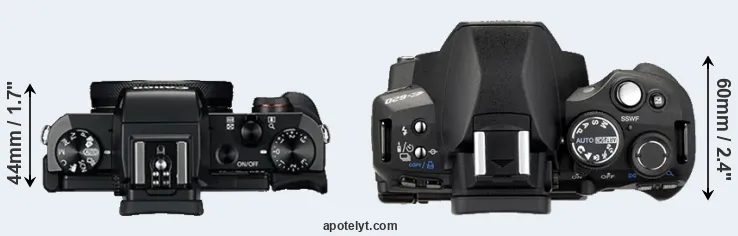 Compare G5X versus E-620 top