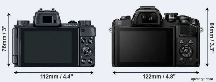 Comparison G5X or E-M10 III rear