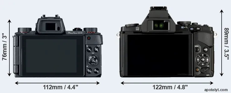 Comparison G5X or E-M5 rear