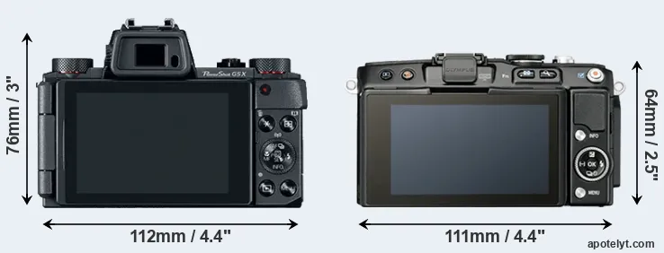 Comparison G5X or E-PL5 rear